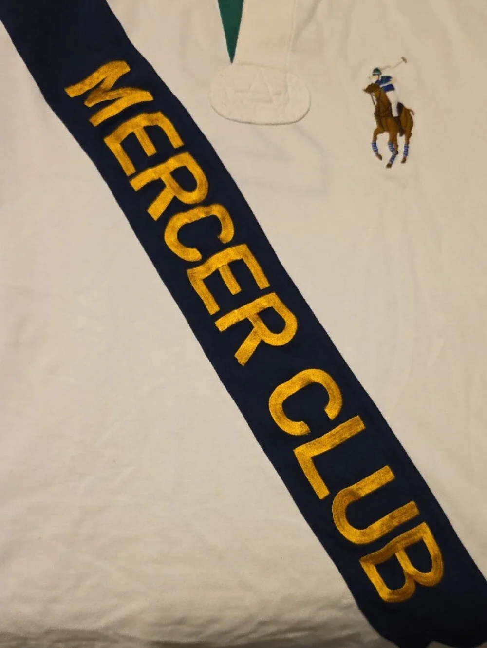 Polo by Ralph Lauren White, Navy & Yellow Mercer Club Polo